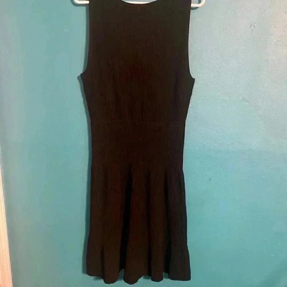 Calvin Klein Ribbed Fit Flare Minimalist Casual Sleeveless Dress - Picture 5 of 6